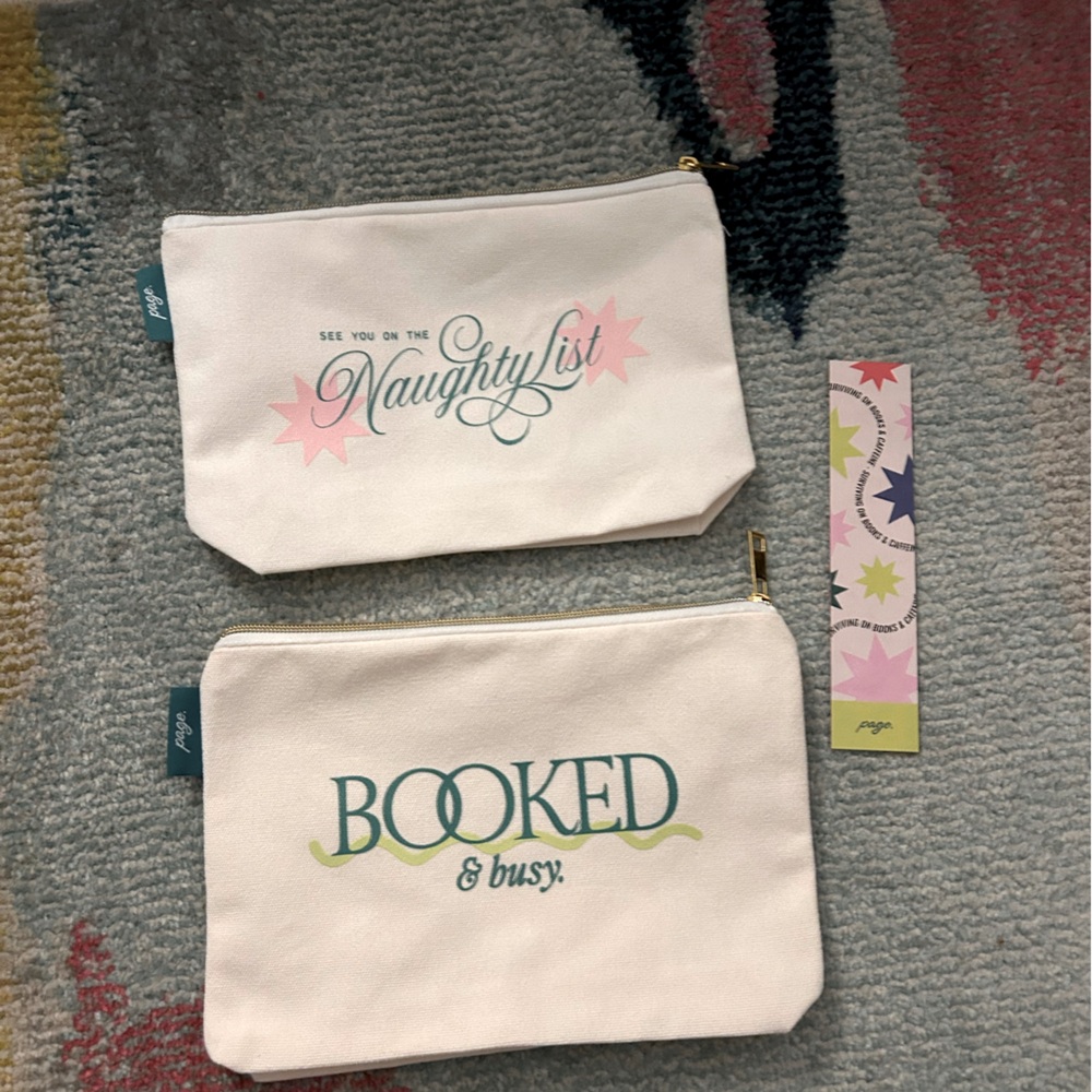 Page. The shop Bookish Zip Pouches & Bookmark